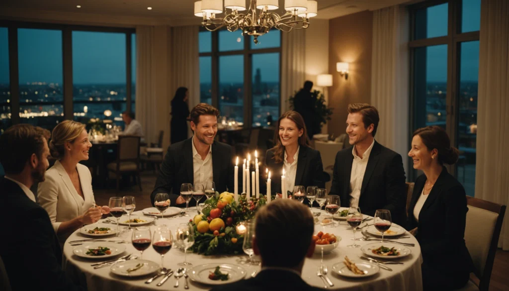 Repas de fête en entreprise: expérience conviviale pour une équipe soudée